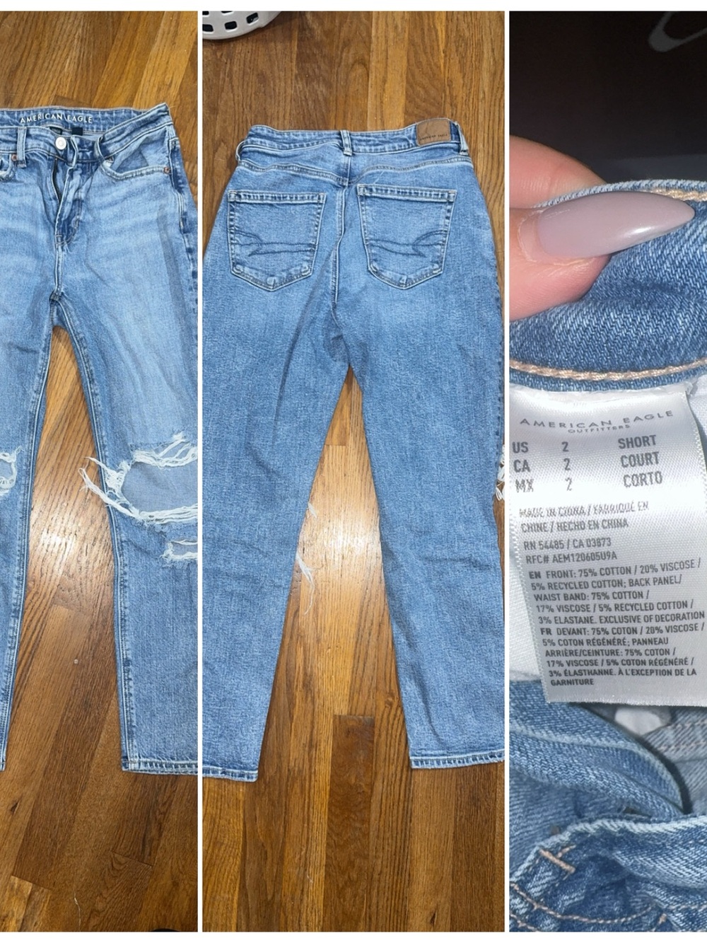 American Eagle Outfitters Light Blue Boyfriend Jeans